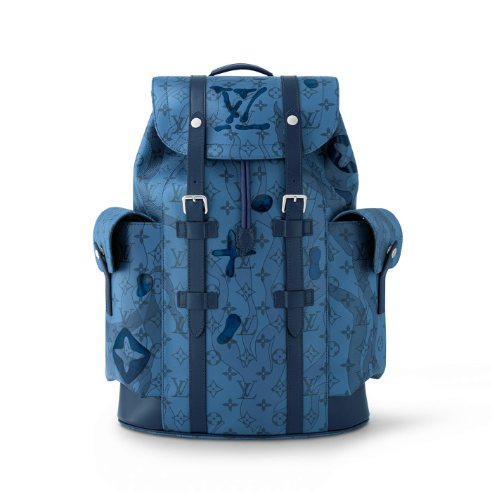 NIGO Louis Vuitton Christopher Men's Classic Old Flower Canvas with Cowhide Leather Backpack Shoulder Bag Bags #nigo99334