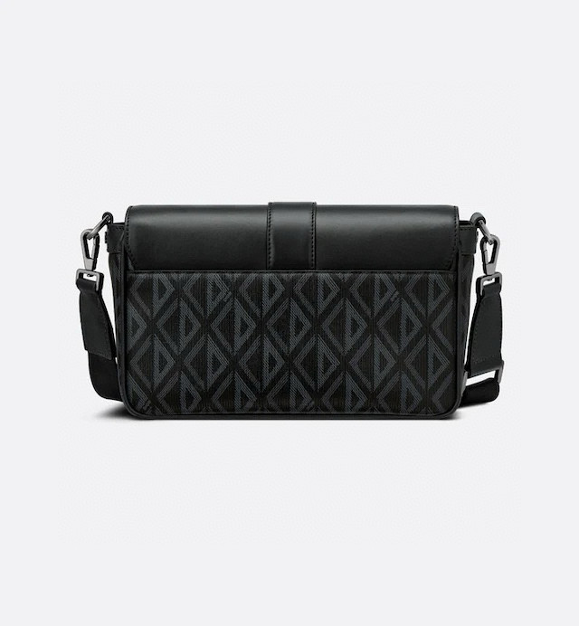 NIGO Dior Men's Black CD Diamond Printed Smooth Cowhide Leather Crossbody Shoulder Bag #nigo99337