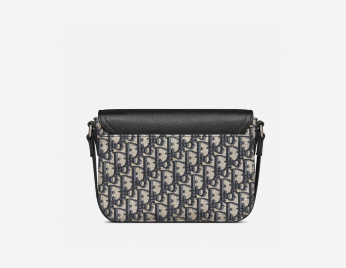 NIGO Dior Men's Adjustable Shoulder Strap Flap Closure Oblique Printed Grained Cowhide Saddle Bag Crossbody Shoulder Bags #nigo99336