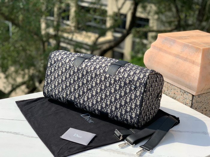 NIGO Dior Men's and Women's Oblique Printed Cowhide Leather Patchwork Duffel Bag Bags #nigo99338