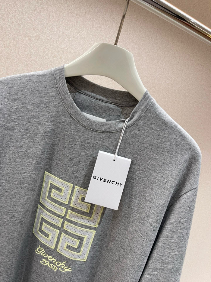 NIGO Givenchy Men's Summer Embroidered Logo Solid Colour Letter Round Neck Cotton Short Sleeve T-Shirt #nigo99345
