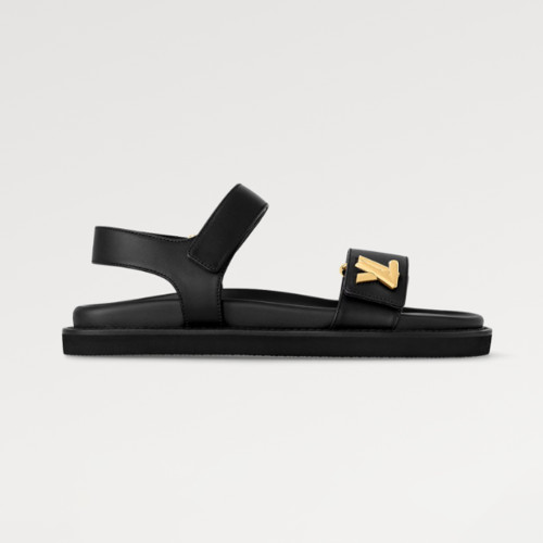 NIGO Louis Vuitton Women's Summer Solid Color Sunset Comfort Leather Flat Sandals Casual Shoes #nigo99354