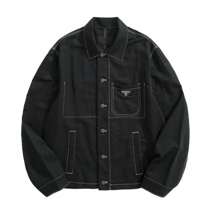 NIGO Prada Men's Autumn and Winter Triangle Logo Lapel Single Breasted Long Sleeve Jacket #nigo99349