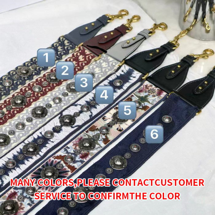 NIGO Dior Blue Dior Oblique Embroidery Shoulder Strap with Ring Adjustable Handbag Shoulder Strap #nigo99353