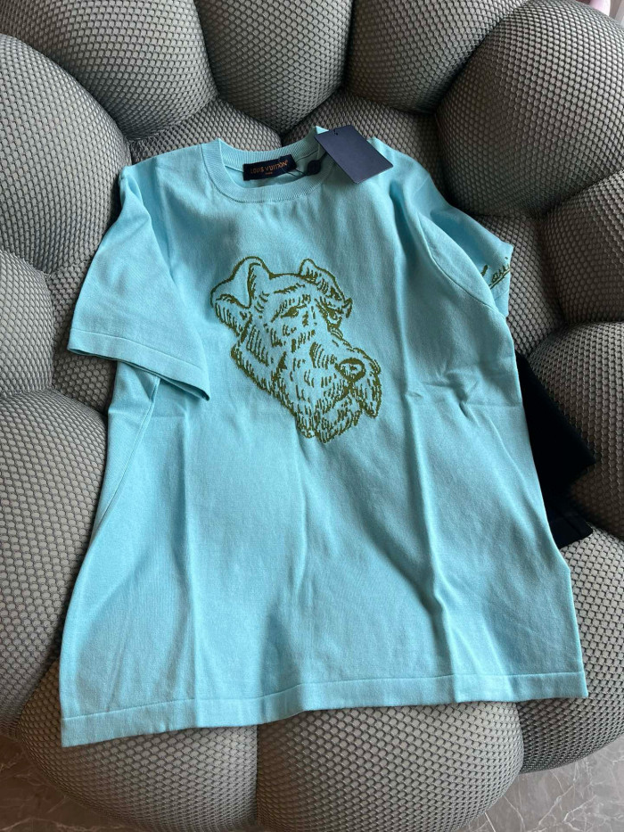 NIGO Louis Vuitton Men's Summer Embroidery Pattern Print Round Neck Cotton Short Sleeve T-Shirt #nigo99343