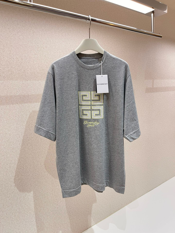 NIGO Givenchy Men's Summer Embroidered Logo Solid Colour Letter Round Neck Cotton Short Sleeve T-Shirt #nigo99345