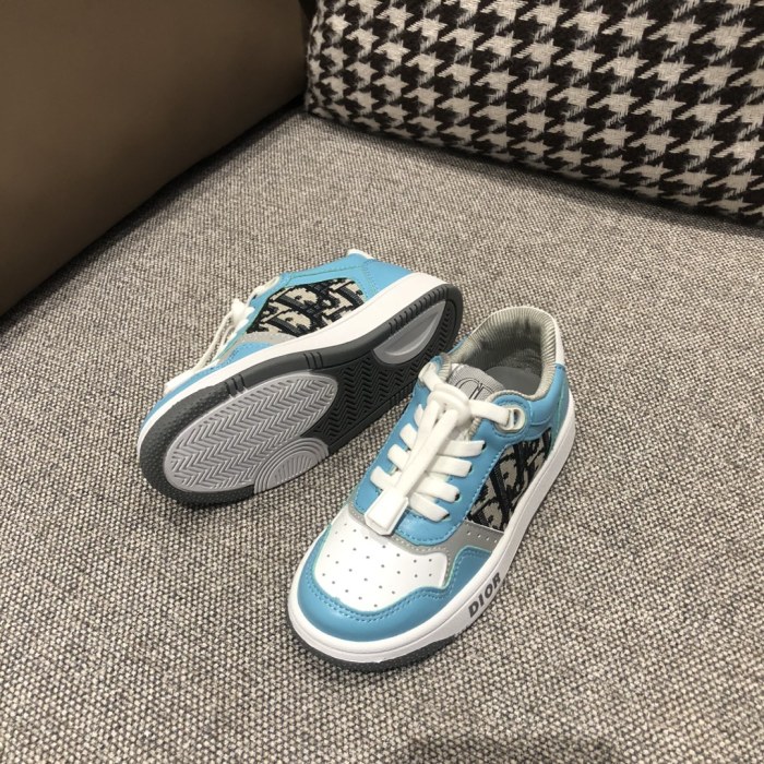 NIGO Dior Kid's Four Seasons Color Blocking Lace-Up Round Head Low Top Casual Board Shoes #nigo31271
