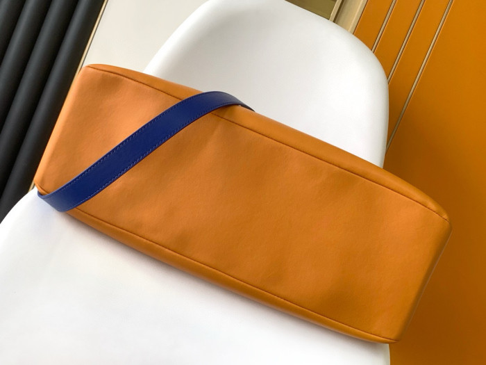 NIGO Louis Vuitton SHOPPER Women's Orange Monogram Printed Cowhide Leather Shopping Bag Tote Bag Bags #nigo99354