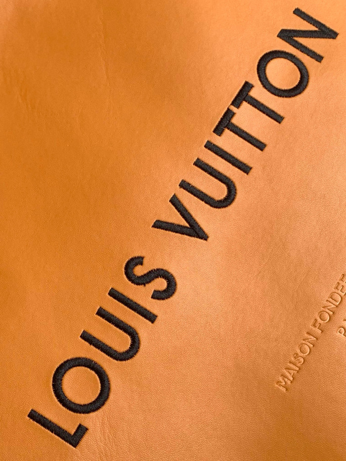 NIGO Louis Vuitton SHOPPER Women's Orange Monogram Printed Cowhide Leather Shopping Bag Tote Bag Bags #nigo99354
