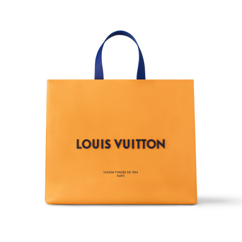 NIGO Louis Vuitton SHOPPER Women's Orange Monogram Printed Cowhide Leather Shopping Bag Tote Bag Bags #nigo99354