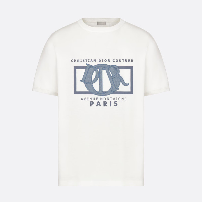 NIGO Dior Men's Summer Embroidered Letter Logo Round Neck Cotton Short Sleeve T-Shirt #nigo99357