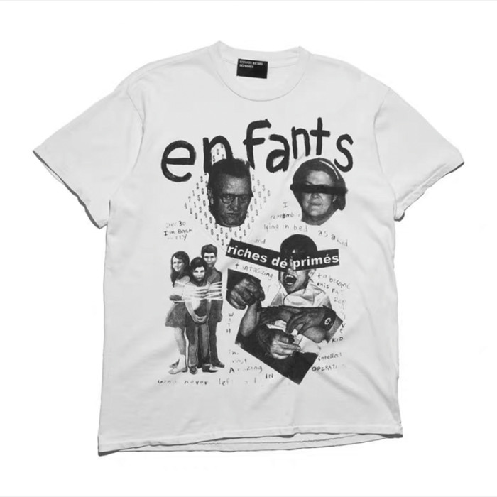 NIGO Enfants Riches Deprimes Men's Summer Letter Pattern Print Retro Casual Loose Straight Solid Color Cotton Short Sleeve T-Shirt #nigo99365