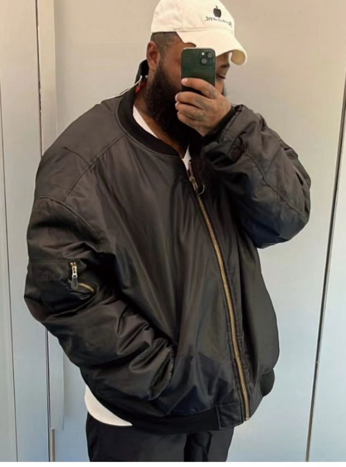 NIGO Vetements Men's Women's Spring and Autumn Solid Color Zipper Reversible Wearable Pilot Jacket Loose Casual Jacket #nigo99364
