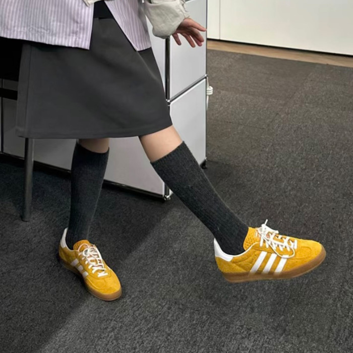 NIGO Adidas X Gucci  Men's And Women's Four Seasons Clover Classic Logo Letters Colorblocking Striped Flats Sneakers Athletic Casual Shoes #nigo99358