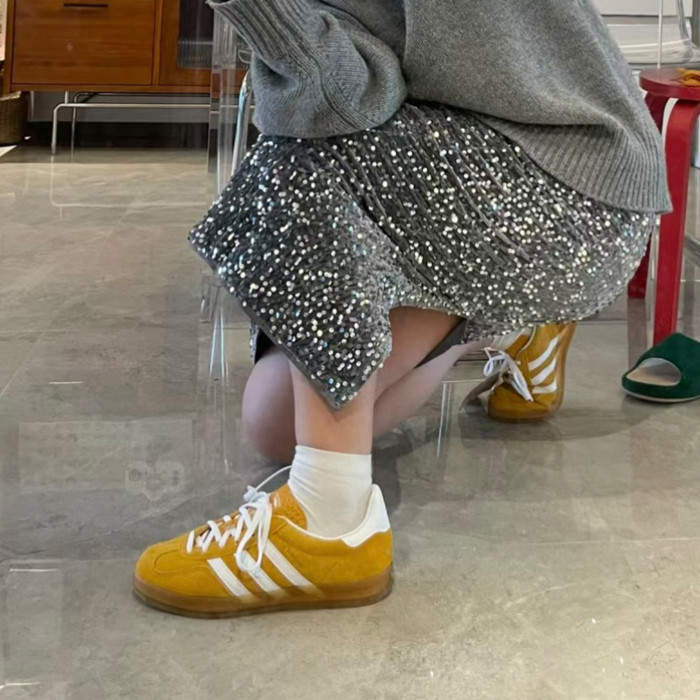 NIGO Adidas X Gucci  Men's And Women's Four Seasons Clover Classic Logo Letters Colorblocking Striped Flats Sneakers Athletic Casual Shoes #nigo99358