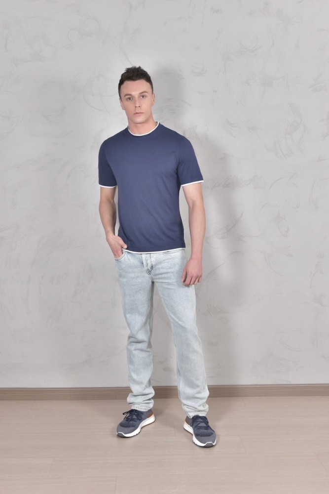 NIGO Brunello Cucinelli Men's Spring And Summer Fashion Trend Color Blocking Classic Short-sleeved Comfortable Positive Shoulder Round Neck T-shirt Tops #nigo99379