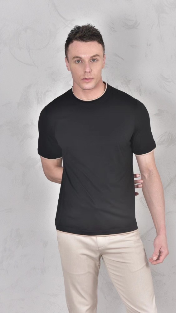 NIGO Brunello Cucinelli Men's Spring And Summer Fashion Trend Color Blocking Classic Short-sleeved Comfortable Positive Shoulder Round Neck T-shirt Tops #nigo99379