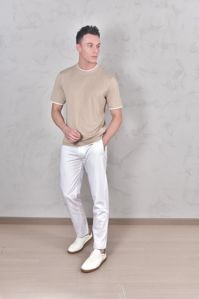 NIGO Brunello Cucinelli Men's Spring And Summer Fashion Trend Color Blocking Classic Short-sleeved Comfortable Positive Shoulder Round Neck T-shirt Tops #nigo99379
