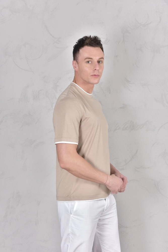 NIGO Brunello Cucinelli Men's Spring And Summer Fashion Trend Color Blocking Classic Short-sleeved Comfortable Positive Shoulder Round Neck T-shirt Tops #nigo99379