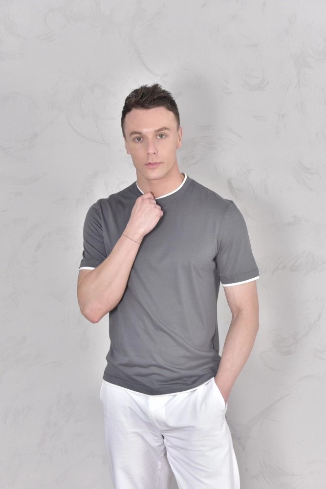 NIGO Brunello Cucinelli Men's Spring And Summer Fashion Trend Color Blocking Classic Short-sleeved Comfortable Positive Shoulder Round Neck T-shirt Tops #nigo99379