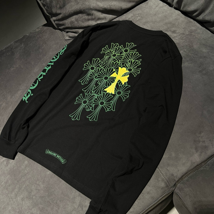 NIGO Chrome Hearts Men's and Women's Summer Colorful Cross Pattern Long Sleeve T-Shirt Pullover Sweatshirt #nigo99386