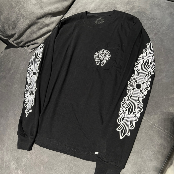 NIGO Chrome Hearts Men's and Women's Summer Colorful Cross Pattern Long Sleeve T-Shirt Pullover Sweatshirt #nigo99386
