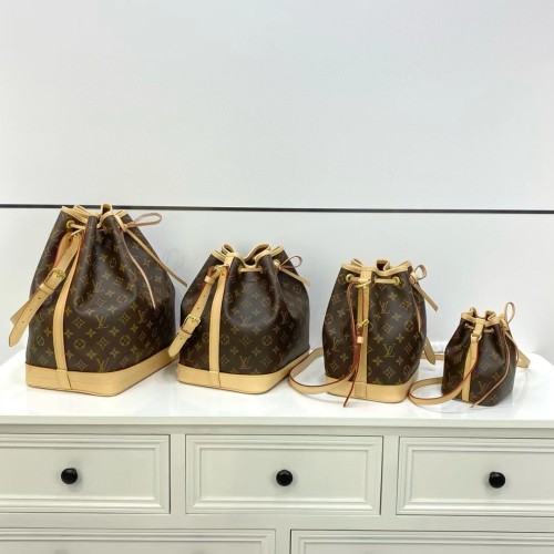 NIGO Louis Vuitton NOÉ Handbags Men's Women's Adjustable Leather Shoulder Strap Drawstring Closure Tote Slant Cross Bucket Bag #nigo99417