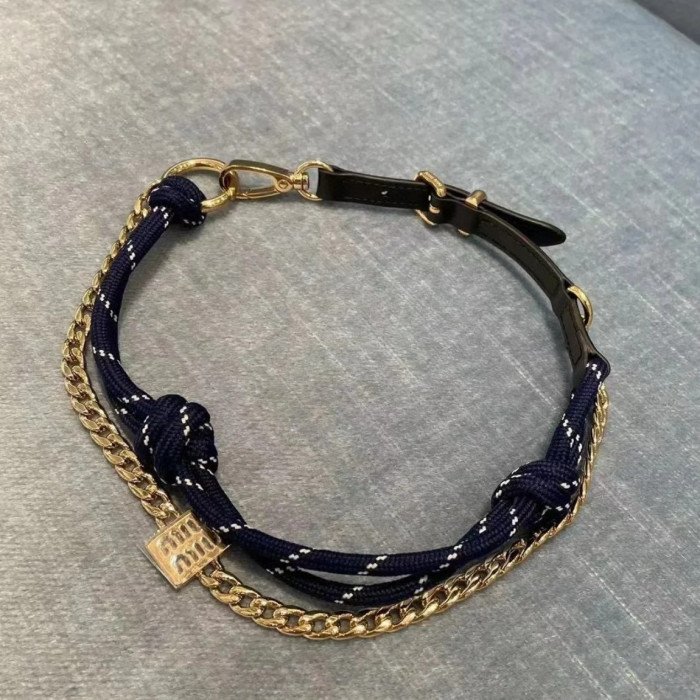 NIGO MiuMiu Women's Handmade Knitted Spell Chain Design Bag Chain Bracelet Jewelry #nigo99399