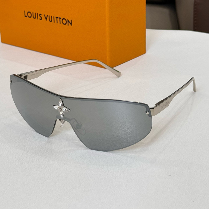 NIGO Louis Vuitton Cyclone Mask Men's Solid Colour Logo Design Metal Irregular Shape Sunglasses Eyeglasses Glasses #nigo99416