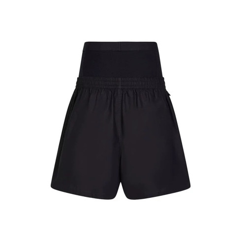 NIGO Balenciaga Women's Spring Summer Logo Letter Belt Patchwork Shorts Comfortable Black Casual Pants #nigo99392
