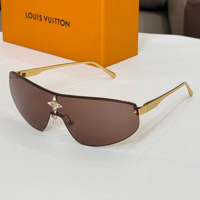 NIGO Louis Vuitton Cyclone Mask Men's Solid Colour Logo Design Metal Irregular Shape Sunglasses Eyeglasses Glasses #nigo99416