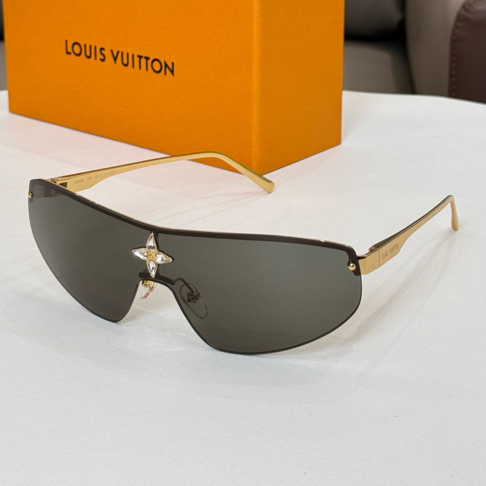 NIGO Louis Vuitton Cyclone Mask Men's Solid Colour Logo Design Metal Irregular Shape Sunglasses Eyeglasses Glasses #nigo99416
