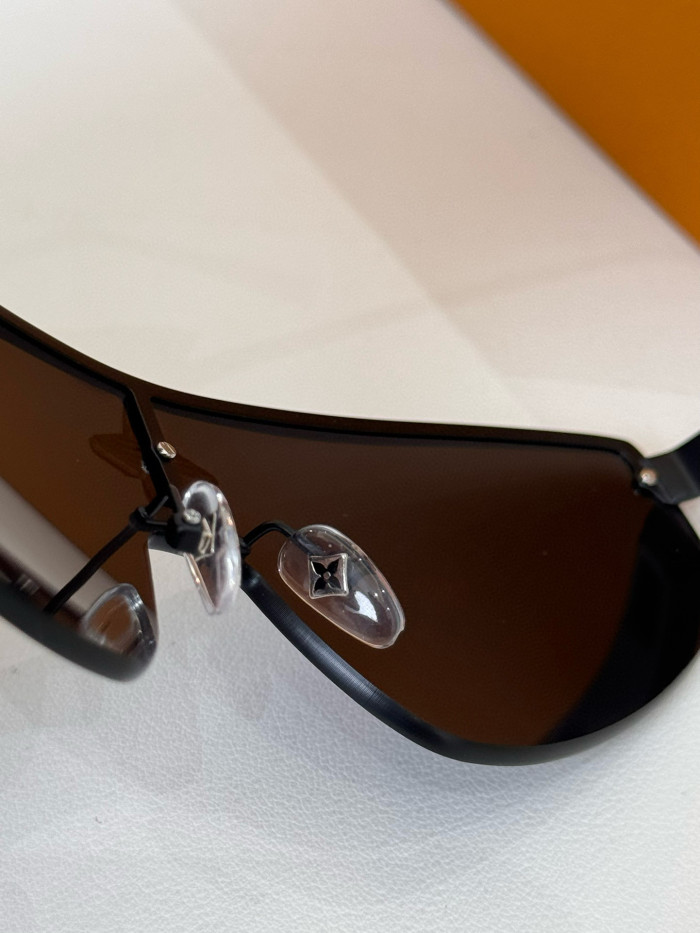 NIGO Louis Vuitton Cyclone Mask Men's Solid Colour Logo Design Metal Irregular Shape Sunglasses Eyeglasses Glasses #nigo99416