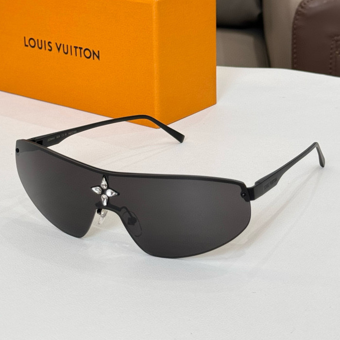NIGO Louis Vuitton Cyclone Mask Men's Solid Colour Logo Design Metal Irregular Shape Sunglasses Eyeglasses Glasses #nigo99416