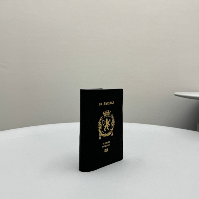 NIGO Balenciaga Black Gold Luxury Leather Passport Case Bag  Bags #nigo99432