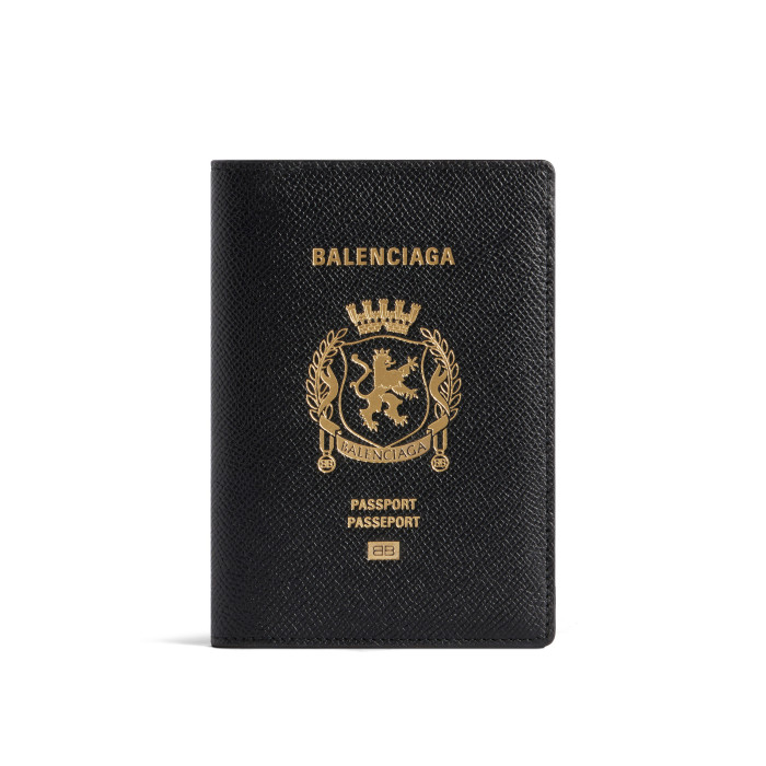 NIGO Balenciaga Black Gold Luxury Leather Passport Case Bag  Bags #nigo99432