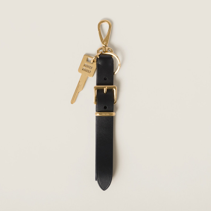 NIGO MiuMiu Women's Solid Colour Leather Keychain Bag Charm #nigo99437