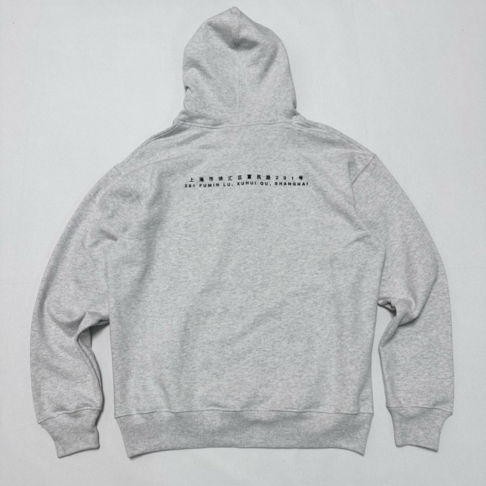 NIGO Supreme Men's and Women's Autumn/Winter Shanghai Opening Limited Collection Leopard Print Box Logo Grey Hooded Sweatshirt #nigo99441