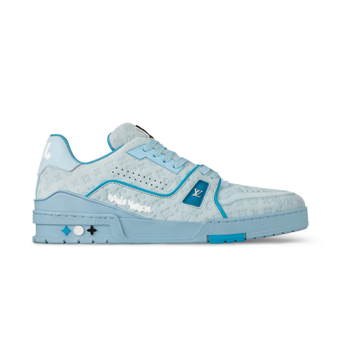 NIGO Louis Vuitton Trainer Men's Clashing Colours Round Toe Leather Lace Up Low Top Board Shoes #nigo99442