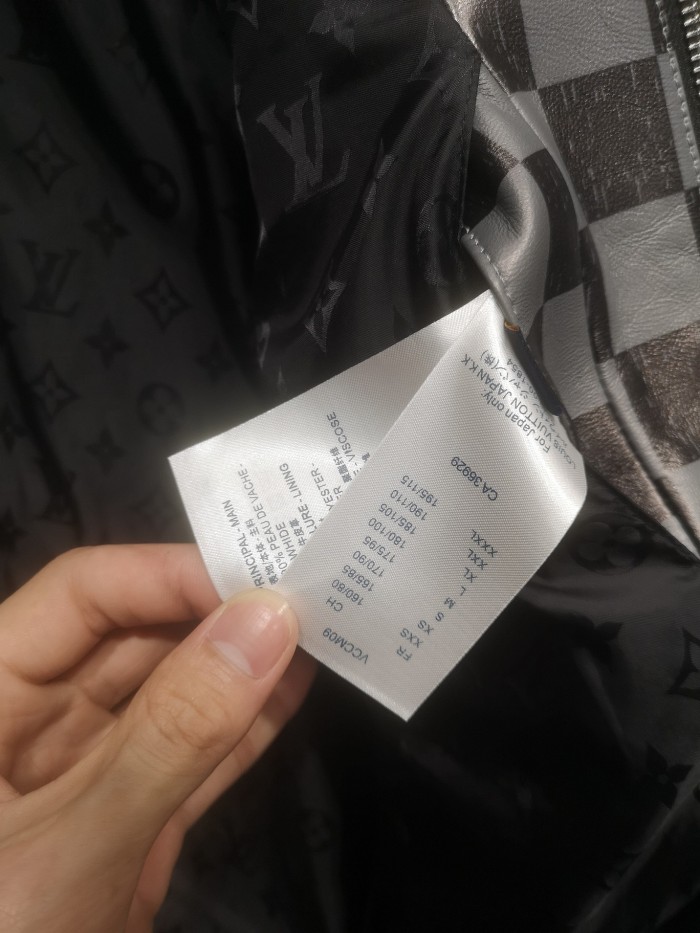 NIGO Louis Vuitton Men's Fall And Winter Casual Colorblocking Checkerboard Leather Jacket Letter Logo Temperament Jacket #nigo6238