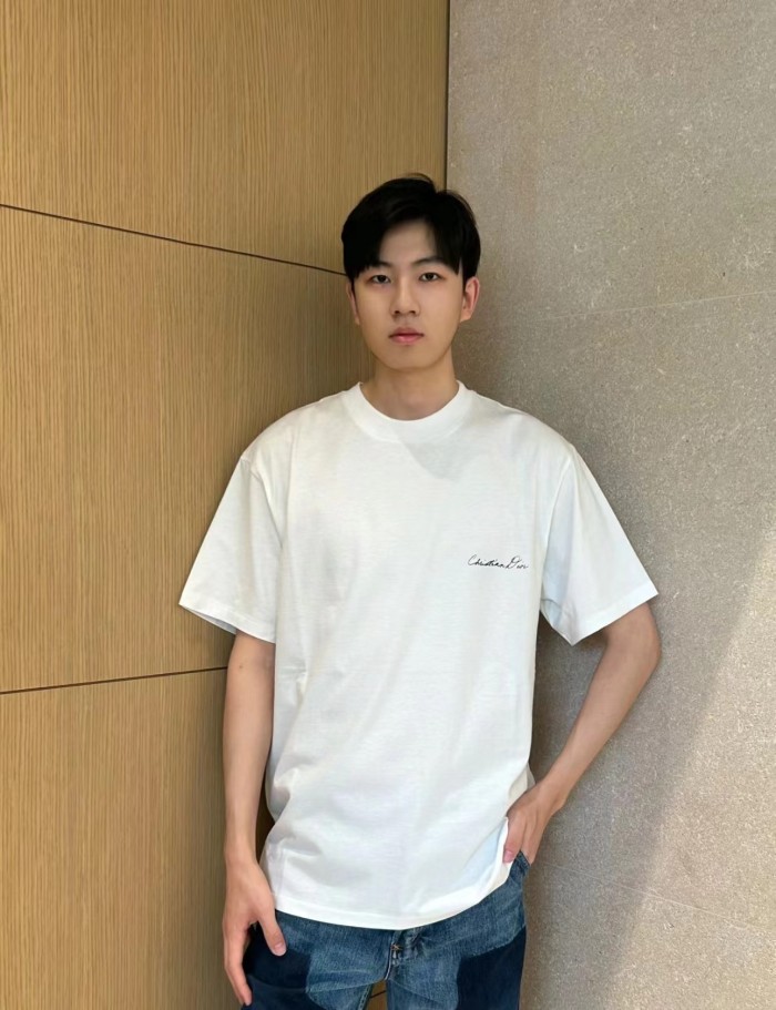 NIGO Dior Men's Summer Letter Logo Solid Colour Round Neck Cotton Short Sleeve T-Shirt #nigo99457