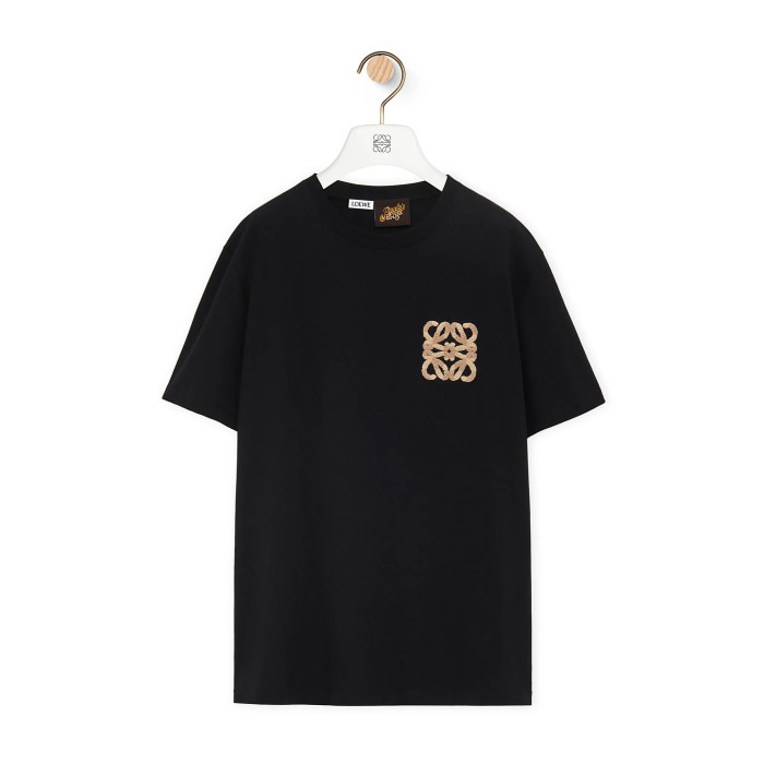 NIGO Loewe Men's Summer Solid Colour Wool Embroidery Logo Loose Round Neck Short Sleeve T-Shirt #nigo99472