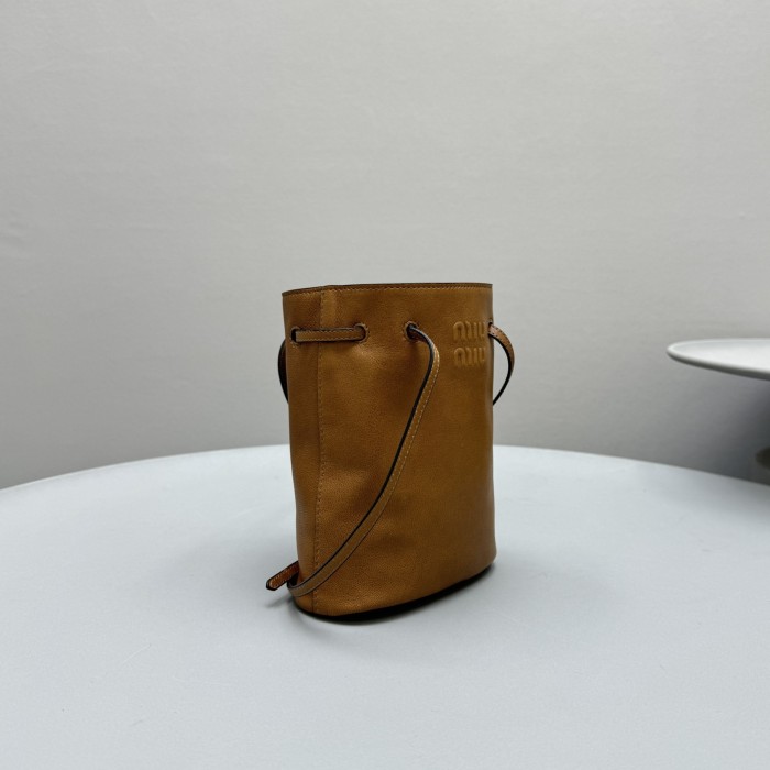 NIGO MiuMiu Women's Solid Colour Embossed Letter Logo Adjustable Shoulder Strap Leather Shoulder Crossbody Bag Bags #nigo99467