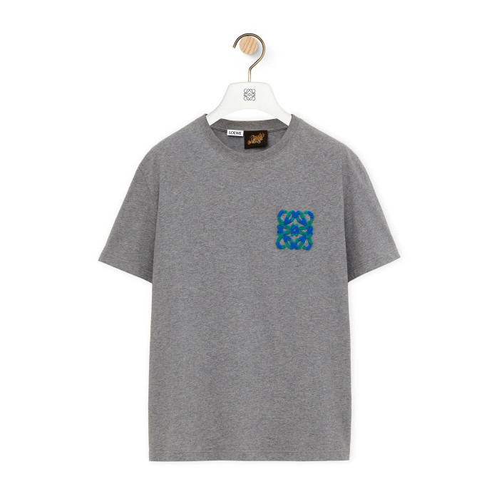 NIGO Loewe Men's Summer Solid Colour Wool Embroidery Logo Loose Round Neck Short Sleeve T-Shirt #nigo99472