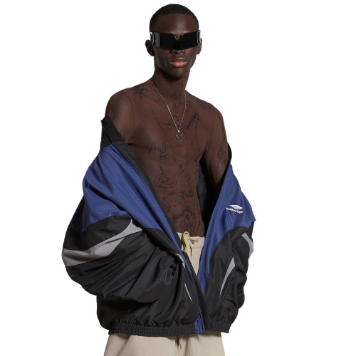 NIGO 3B Sports Icon Off Shoulder Balenciaga Men's and Women's Autumn and Winter Letter Logo Print Splicing Zip Loose Fit Long Sleeve Jacket #nigo99468