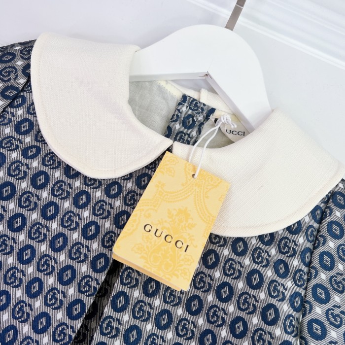 Gucci Kid's Double G Cotton Dress #nigo38947