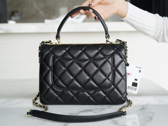 NIGO Chanel Trendy CC Women's Black Diamond Pattern Sheepskin Chain Shoulder Handbag Bag Bags #nigo99478
