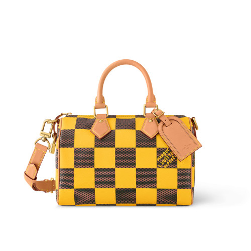 NIGO Louis Vuitton Men's Speedy Bandoulière 25 Classic Old Flower Adjustable Removable Strap Leather Shoulder Crossbody Handbag Bag Bags #nigo99485