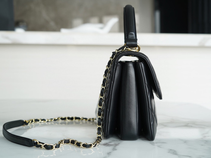 NIGO Chanel Trendy CC Women's Black Diamond Pattern Sheepskin Chain Shoulder Handbag Bag Bags #nigo99478