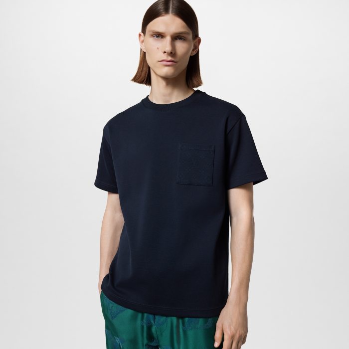 NIGO Louis Vuitton Men's Summer Solid Colour Pocket Round Neck Cotton Short Sleeve T-Shirt #nigo99494